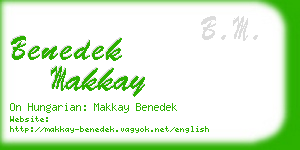 benedek makkay business card